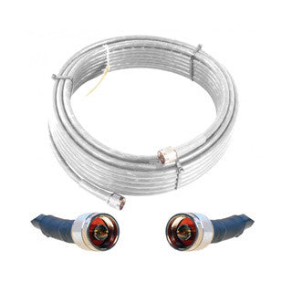 Cable 50' White LMR400 eqiv. ultra low loss cable (N male - N male ends)